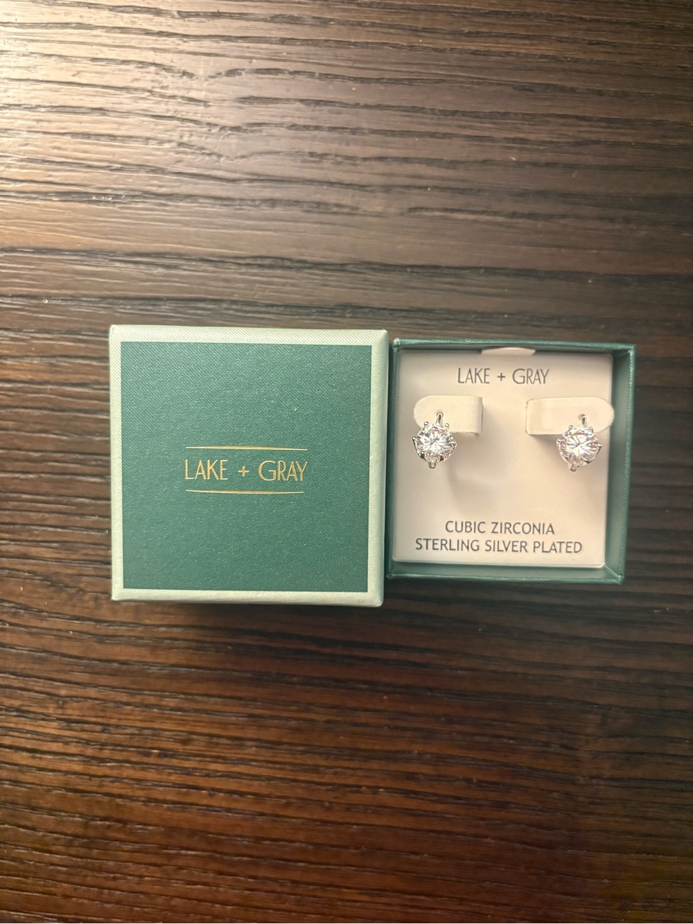 NEW Lake and Gray Sterling Silver Earrings